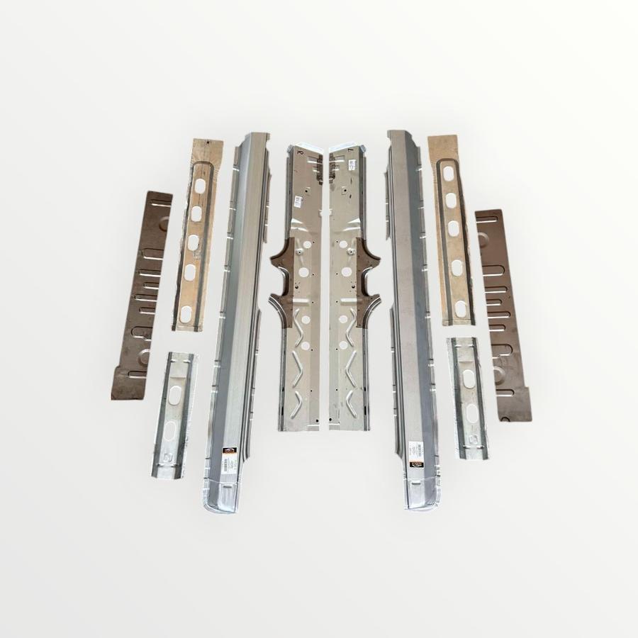 Пороги Део Ланос (усилитель,соелинит,внутр.короб) 10 деталей Potrykus